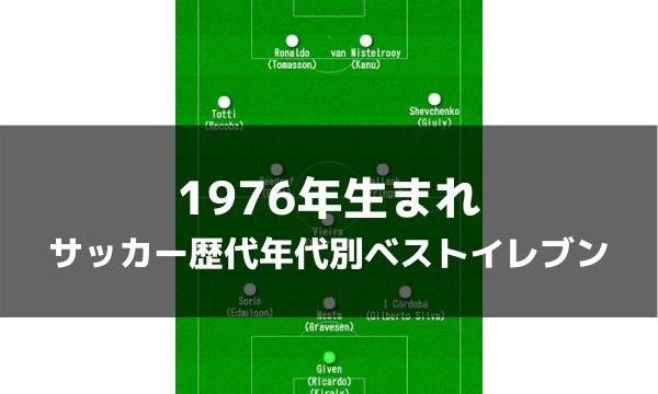 1993年生まれ サッカー年代別ベストイレブン ラ リ ル レ ロイすん